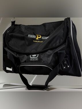 OGIO Black Duffel Bag with Purdue P Alumni Embroidery